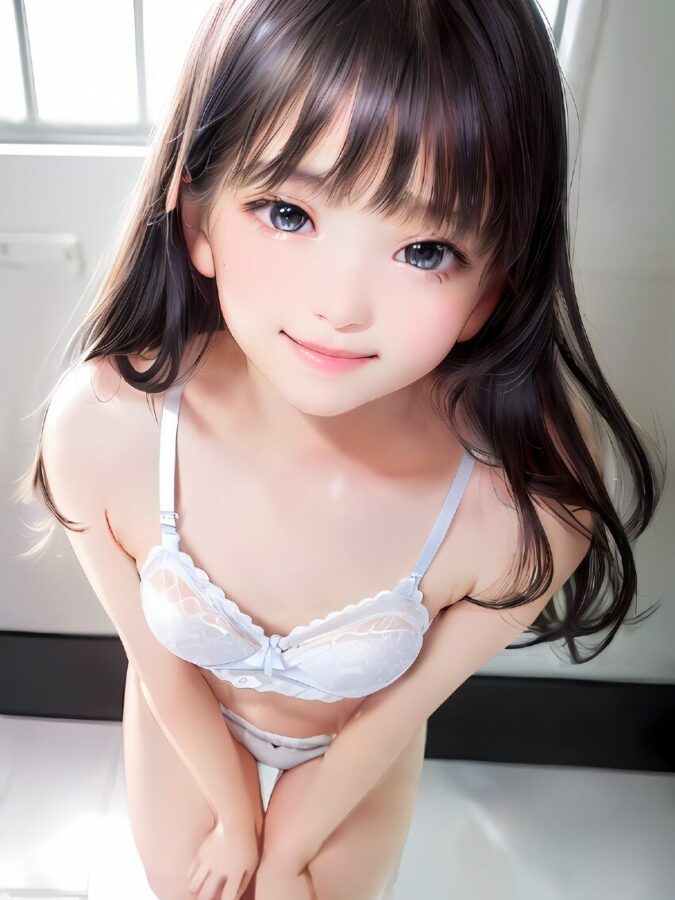 可愛らしい下着姿の美少女
