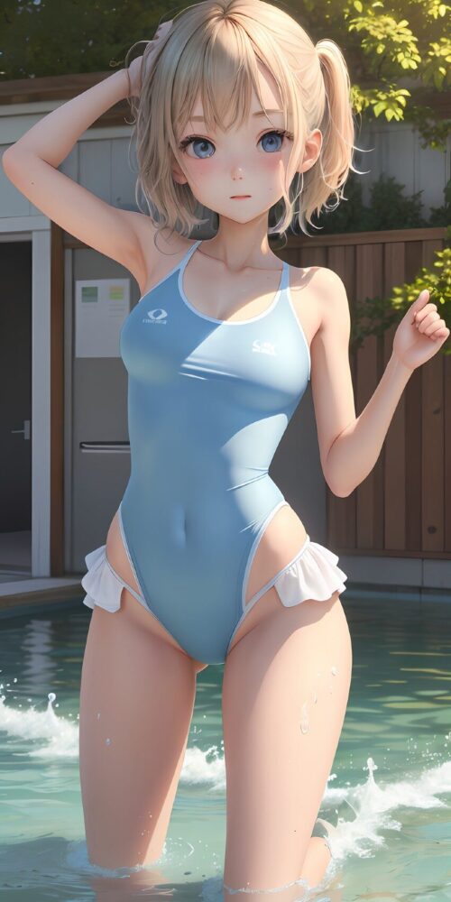 水着姿の美少女