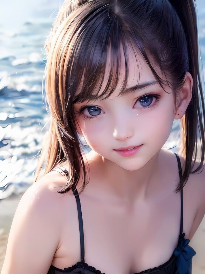 美少女のバストアップ