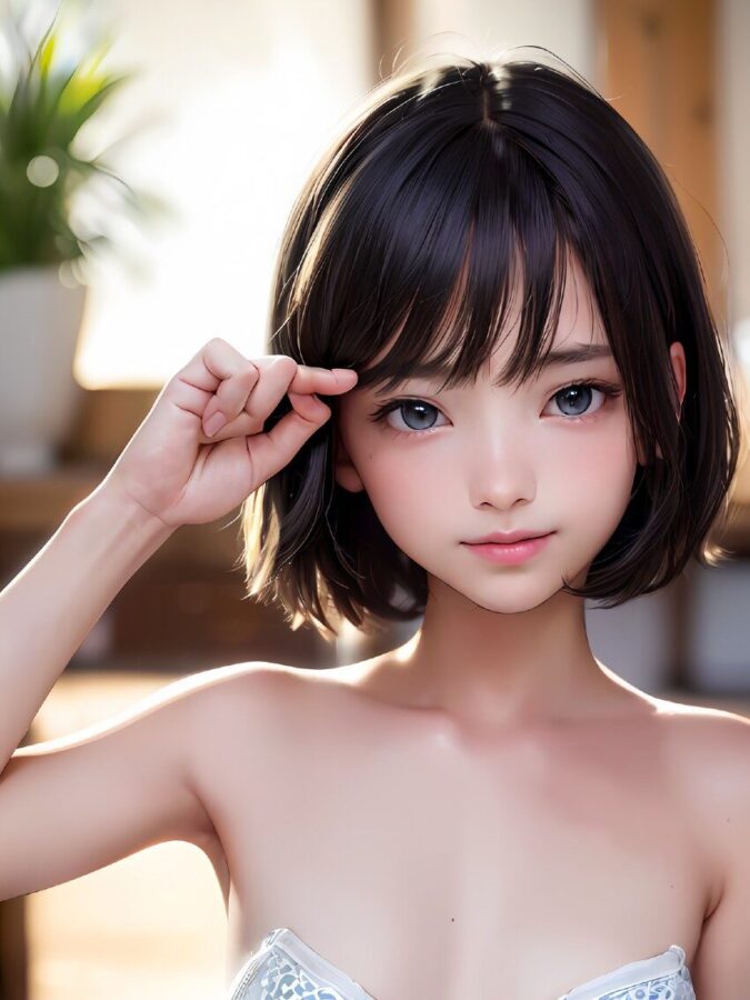 美少女のバストアップ
