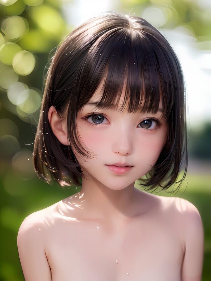 美少女のバストアップ