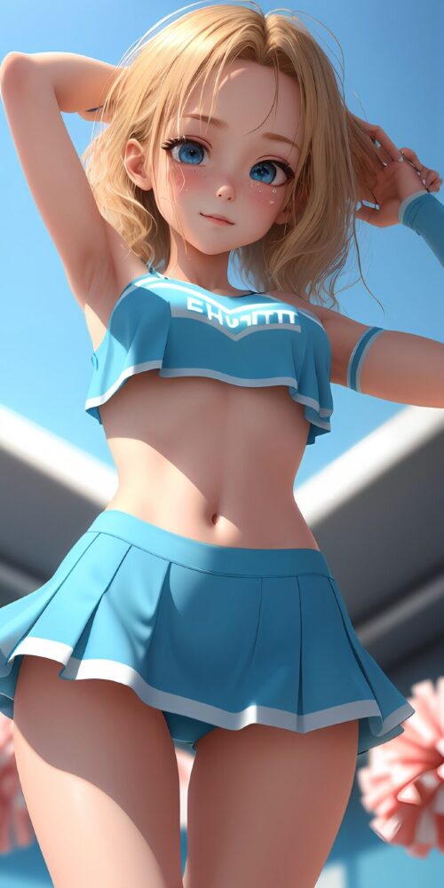 金髪チアガール