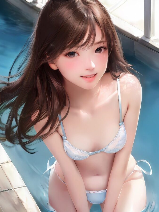 頬を赤らめる美少女