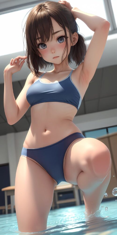 水着を着た美少女