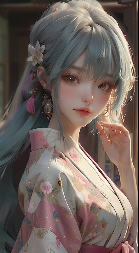 浴衣姿の美少女
