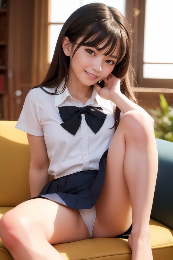 パンツを見せて誘惑してくる女子高生