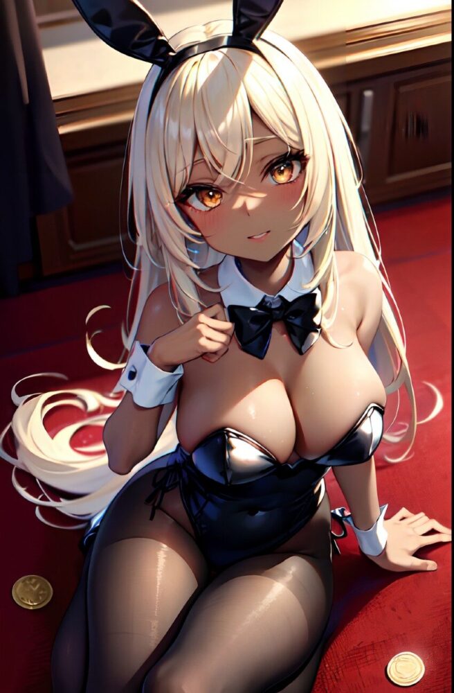 巨乳黒ギャルバニーガール
