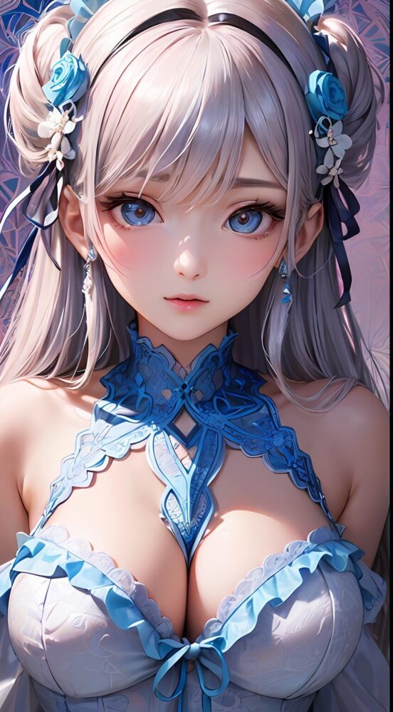 銀髪ゴスロリ巨乳美少女