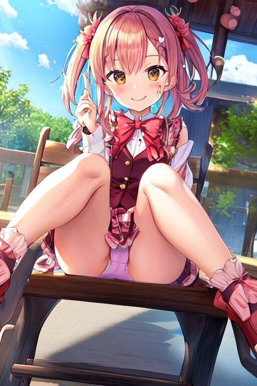 アイドル風衣装美少女のパンチラ