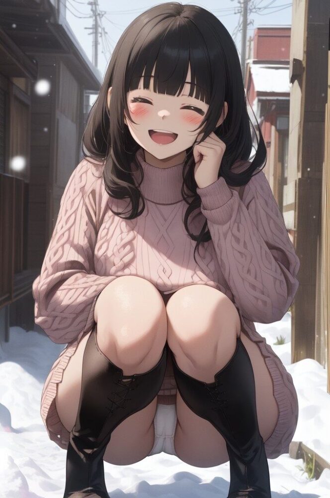 無防備なゆるふわ美少女のパンチラ