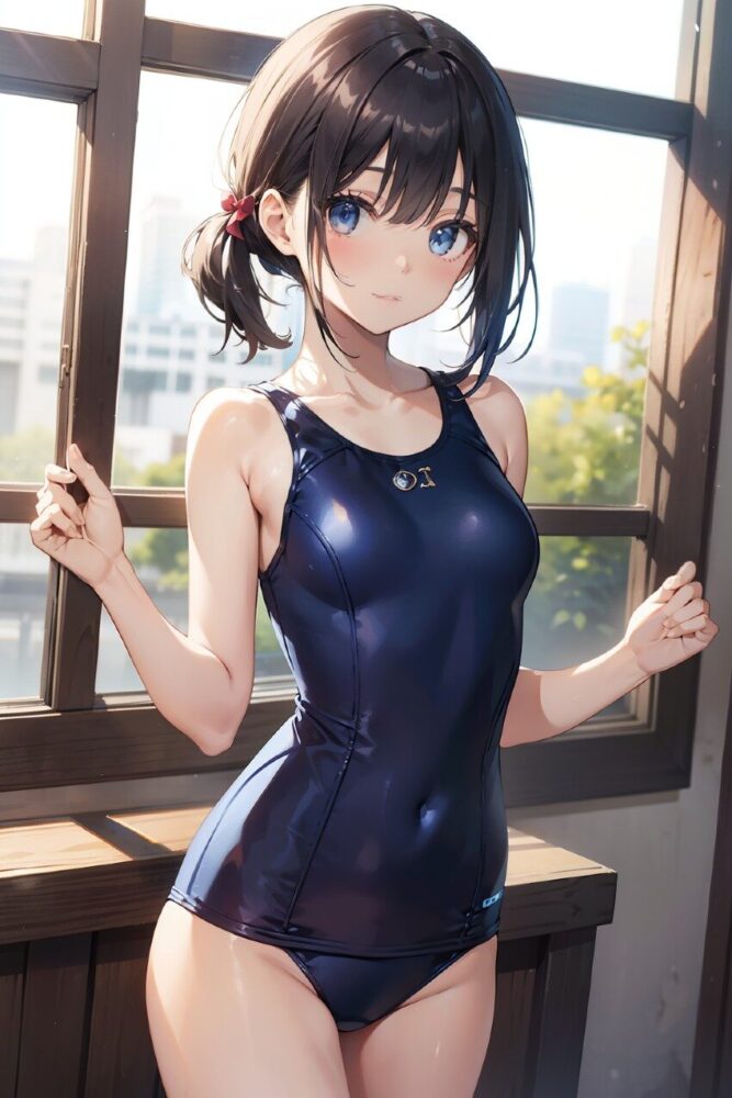 スクール水着の美少女