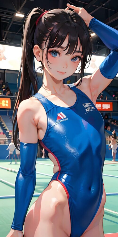 ポニーテールの新体操美少女