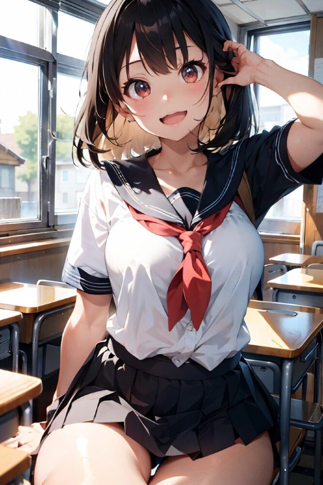 ミニスカ制服の美少女