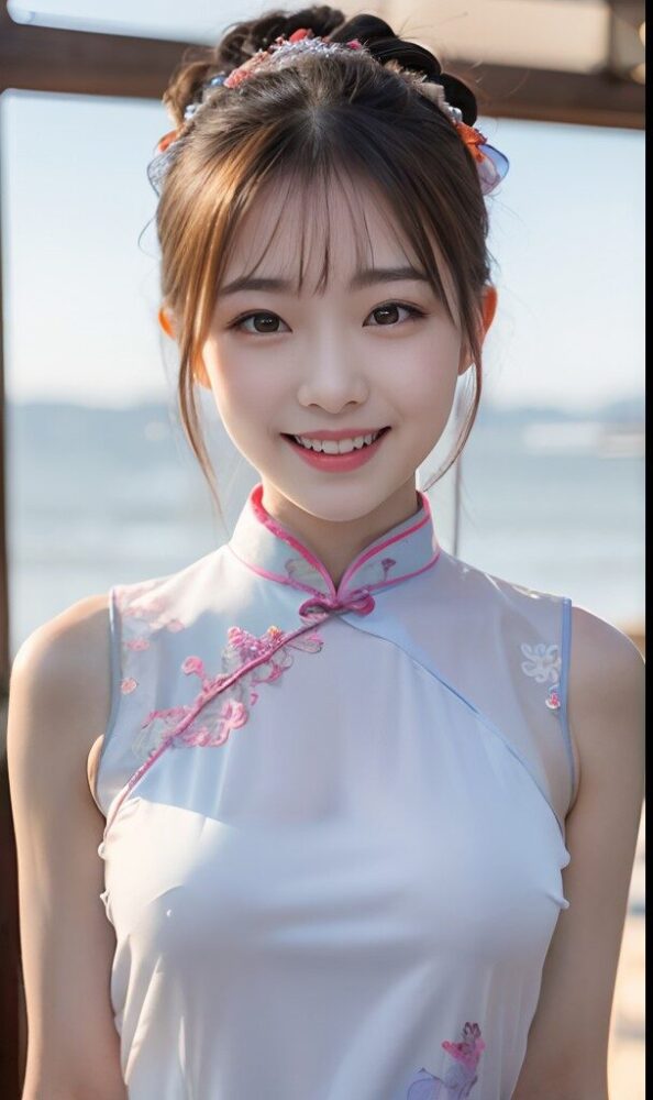 チャイナドレスの美少女