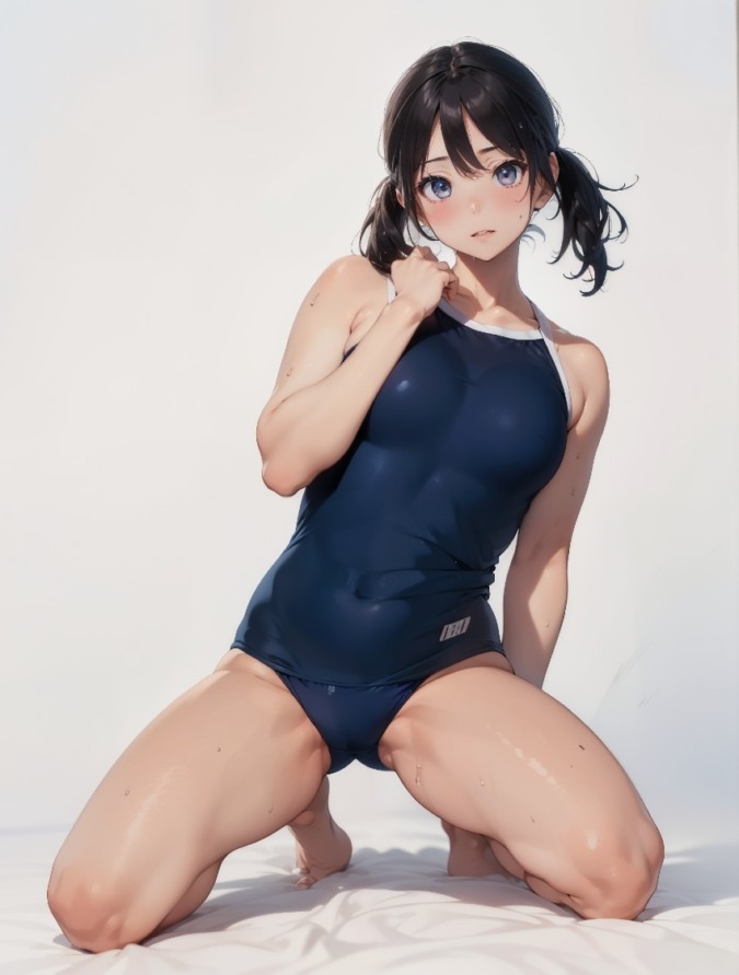 スクール水着素人女子高生のグラビア撮影