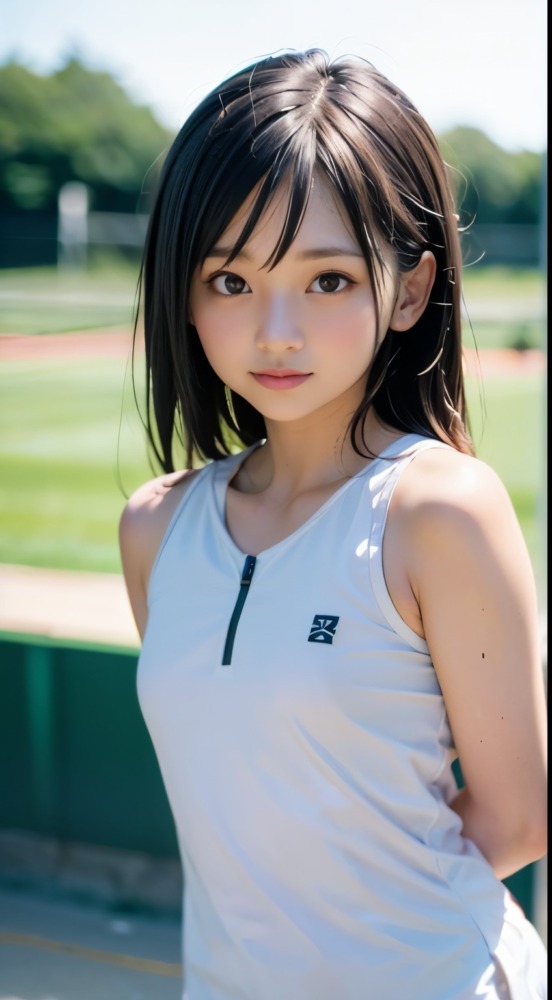 テニス部の女子中学生