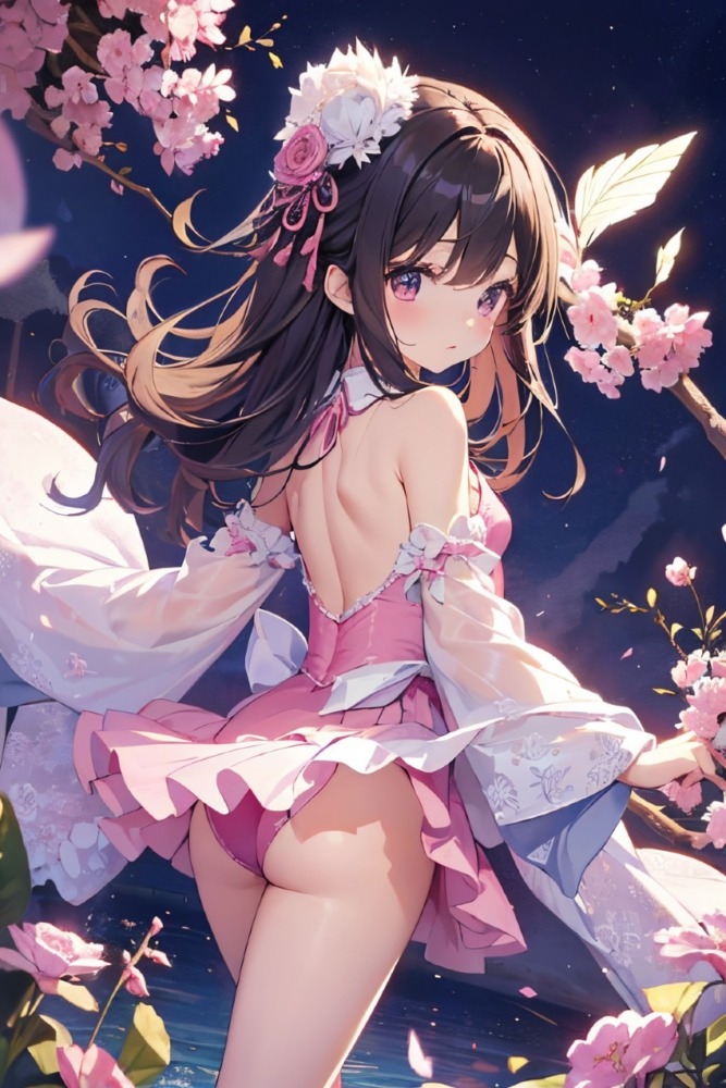 ピンクのレオタードを着た美少女