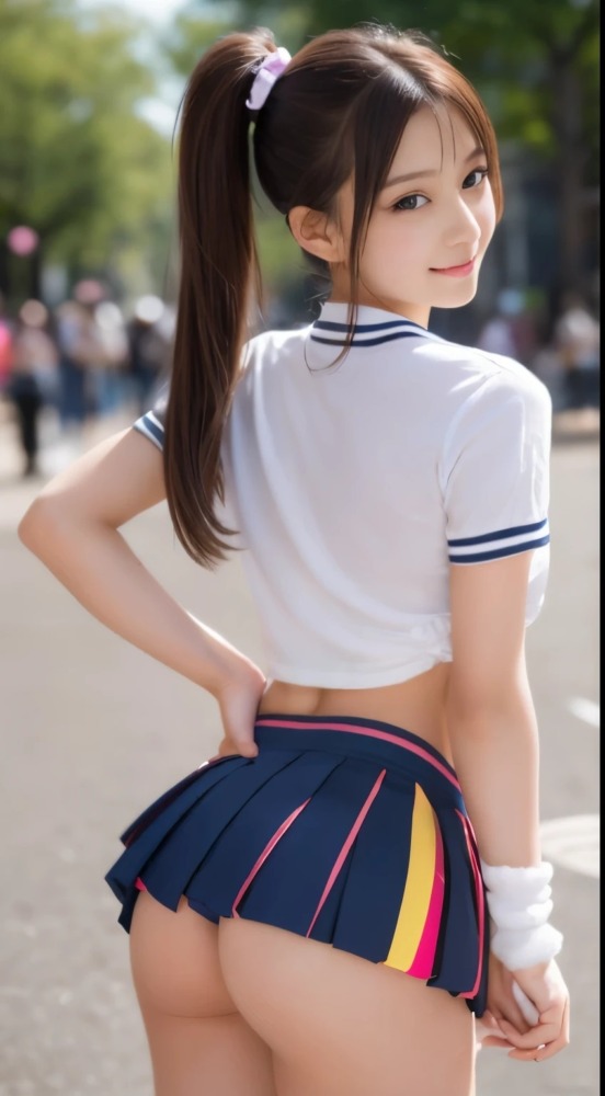 プリッとしたお尻の超ミニスカチアリーダー