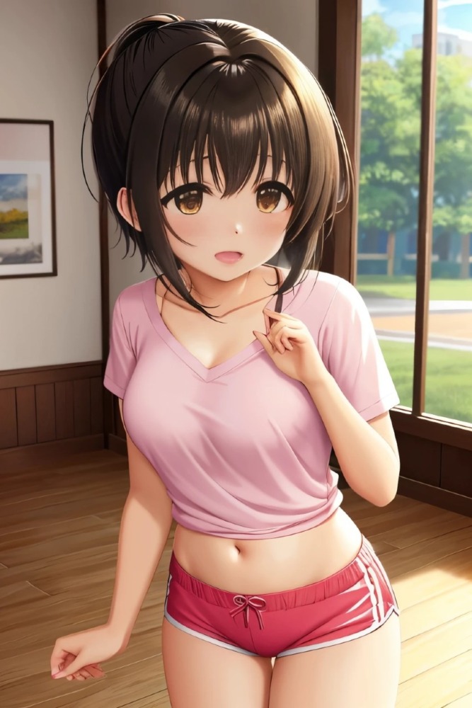部屋着のロリ系美少女