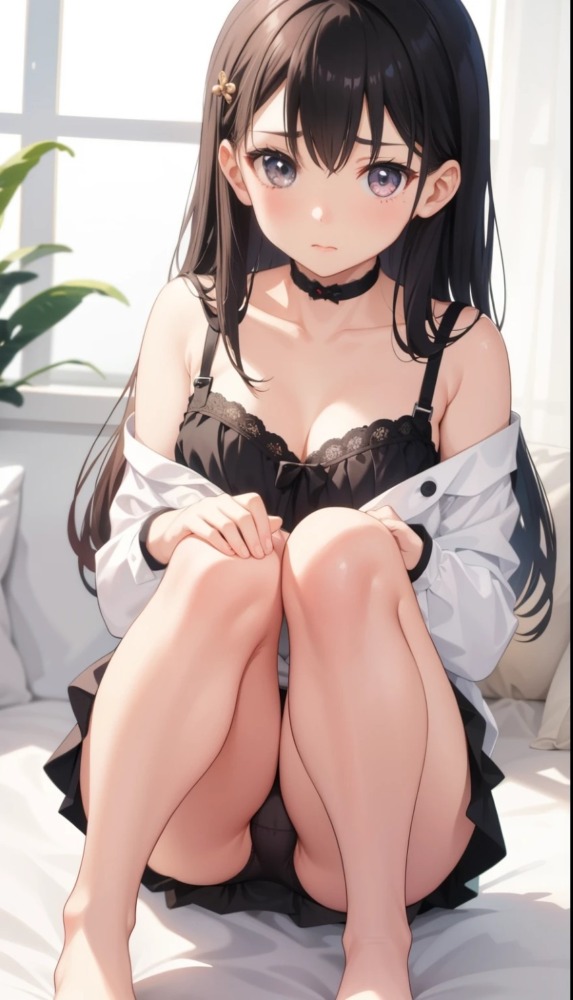 可愛い女の子のしゃがみパンチラ