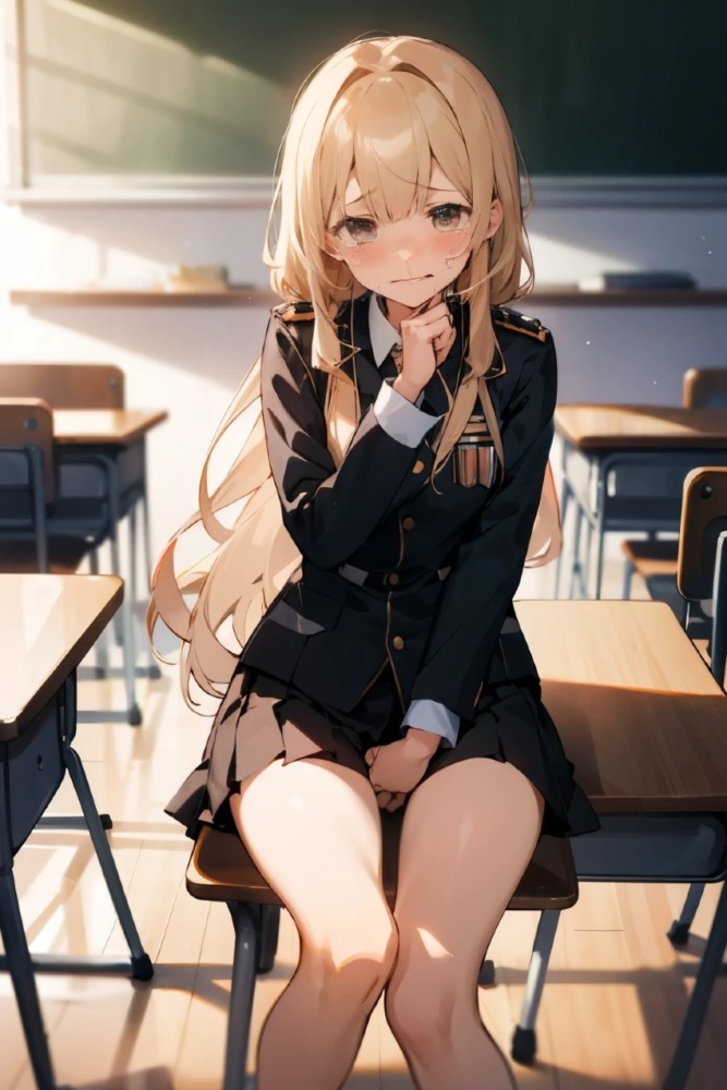 おしっこを我慢してモジモジしている女子高生