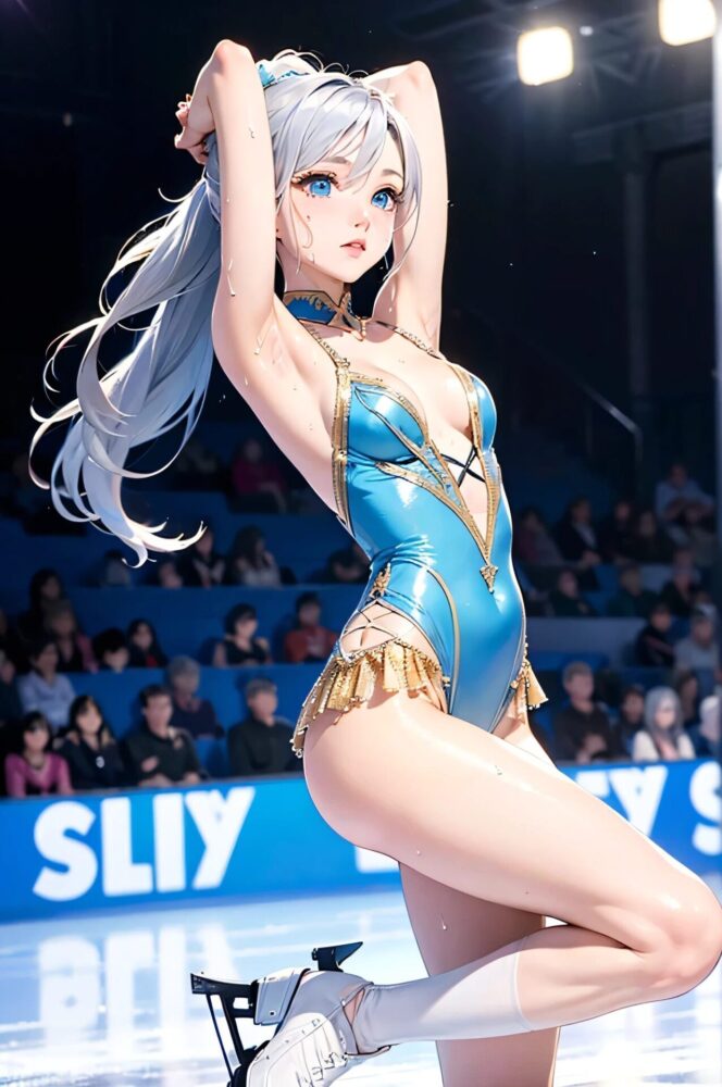 スレンダーなフィギュアスケート美少女