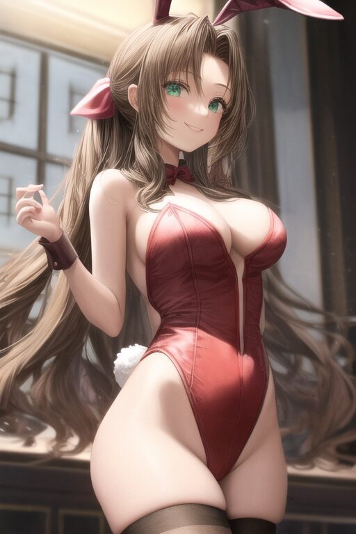 バニーガールコスチュームのエアリス