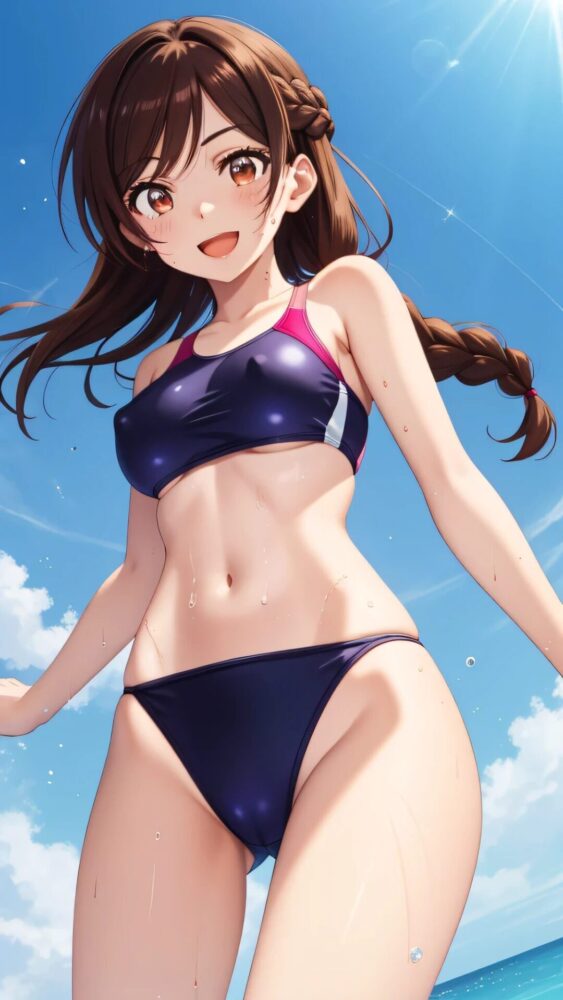 ビキニ姿の水原千鶴(彼女、お借りします)