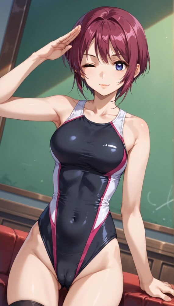 競泳水着を着たルナマリア