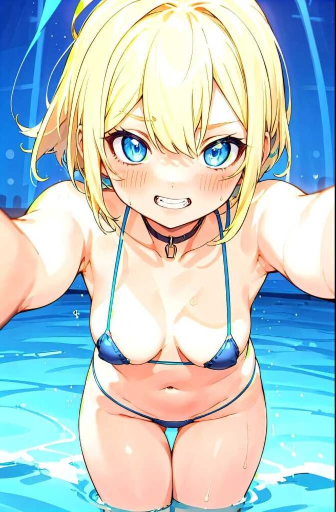 マイクロビキニのロリ巨乳美少女