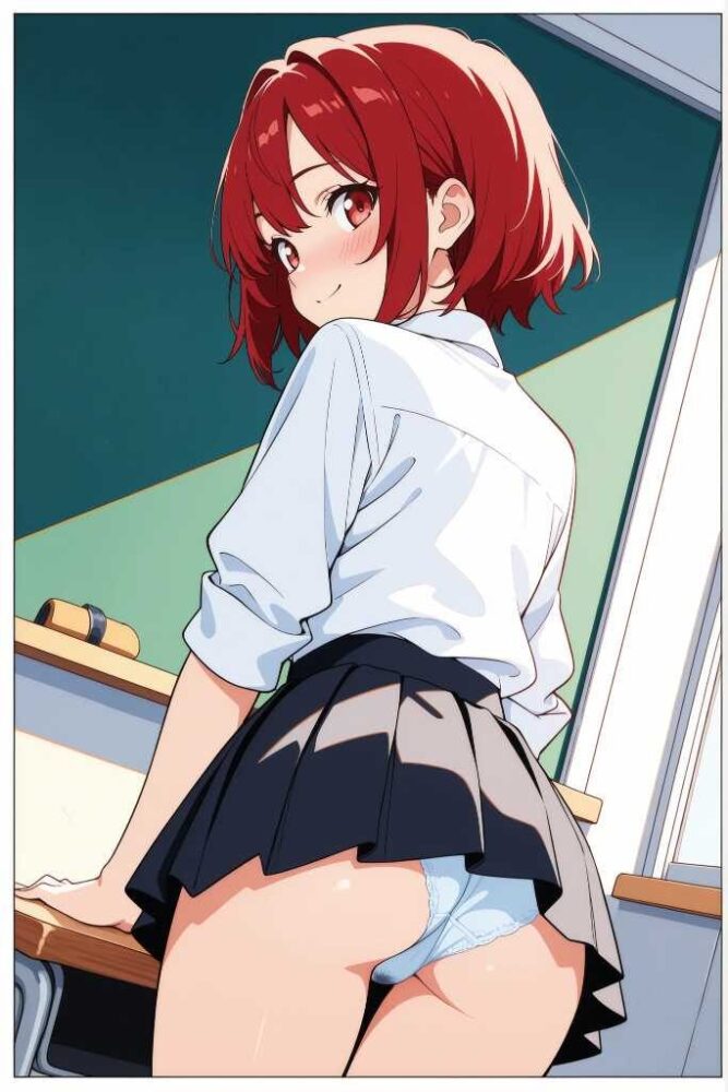女子校生のローアングルパンチラ