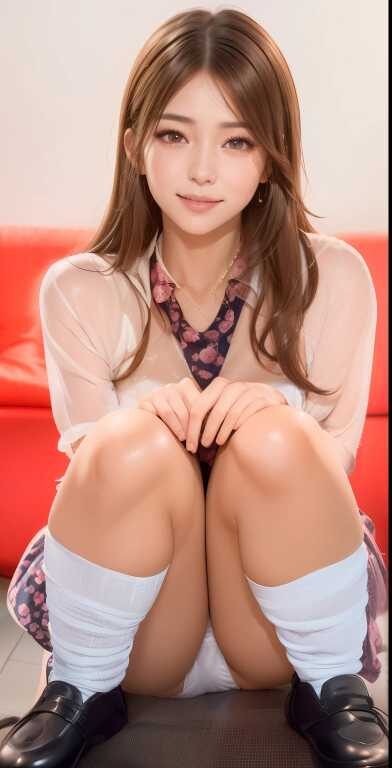 清楚系ギャル女子校生のパンチラ