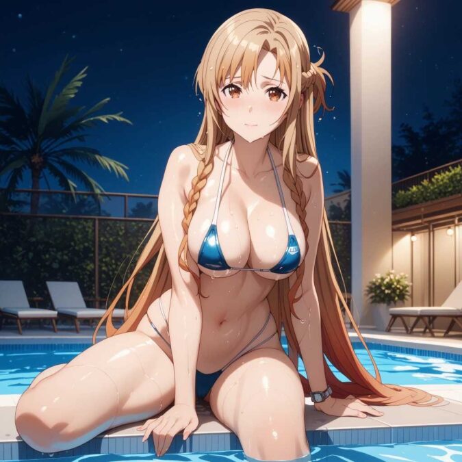 マイクロビキニを着たアスナ(ソードアート・オンライン)
