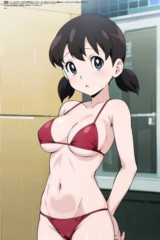 マイクロビキニを着たしずかちゃん(ドラえもん)