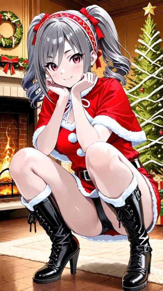 神崎蘭子のサンタクロースコスチュームパンチラ(アイドルマスターシンデレラガールズ)