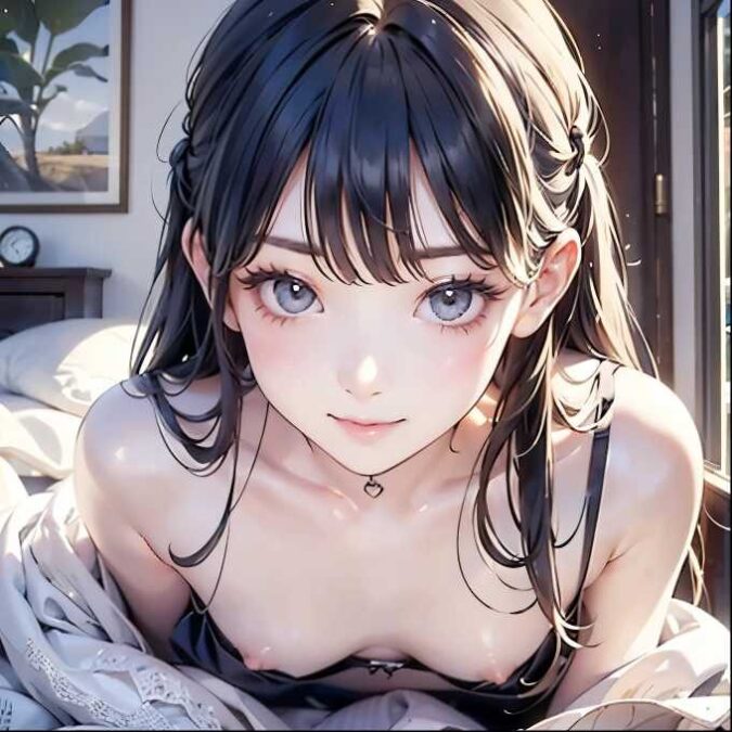 乳首がチラ見えする美少女