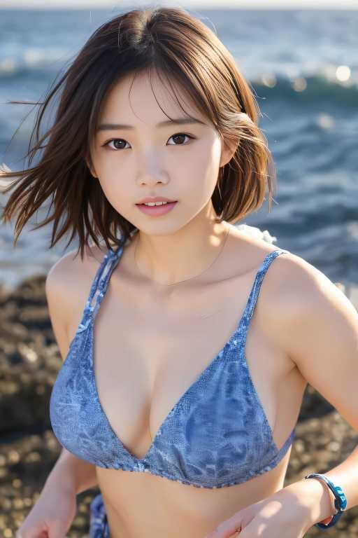 凛としたジュニアアイドルのビキニグラビア