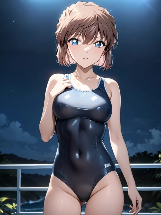 スクール水着を着た灰原哀(名探偵コナン)