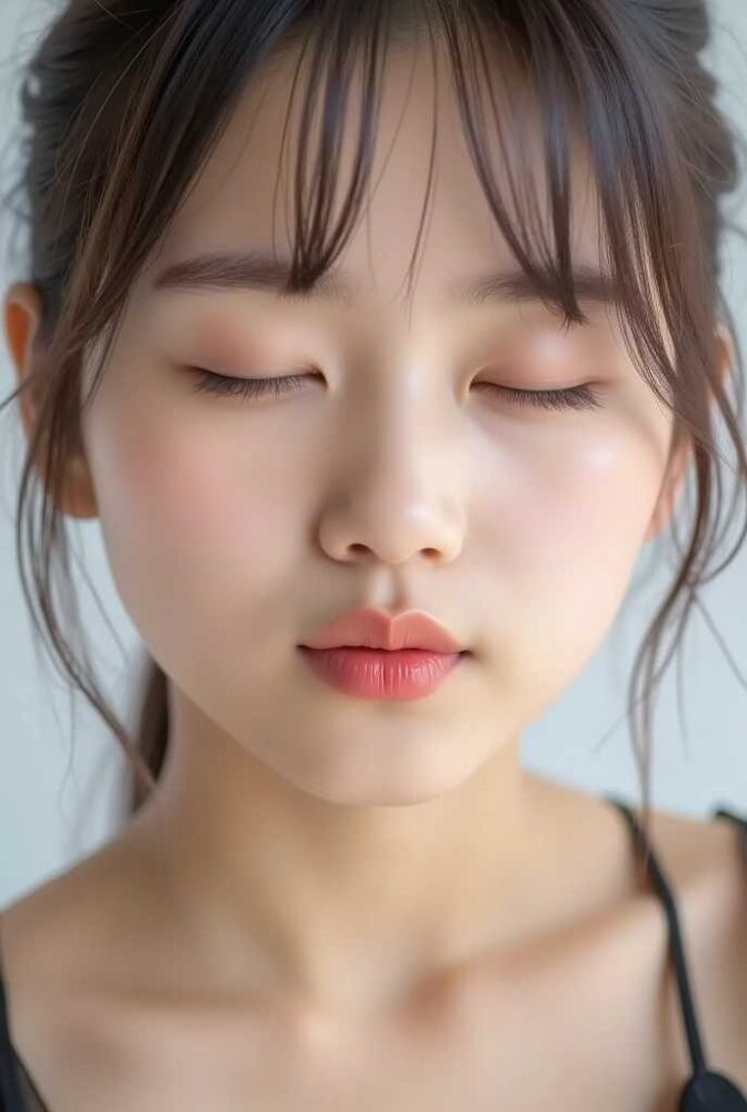 キス顔の美少女