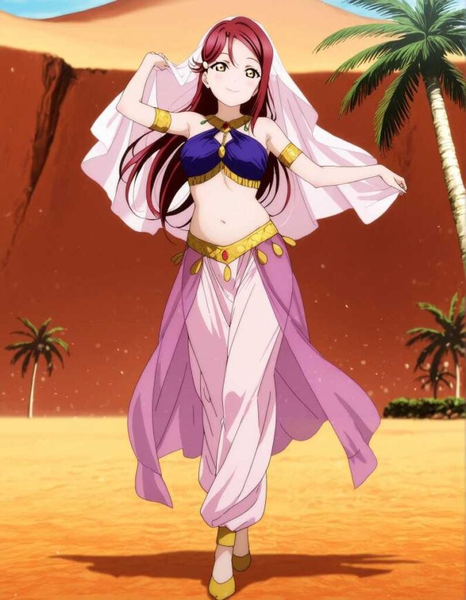 ベリーダンスコスチュームの桜内梨子(ラブライブサンシャイン)