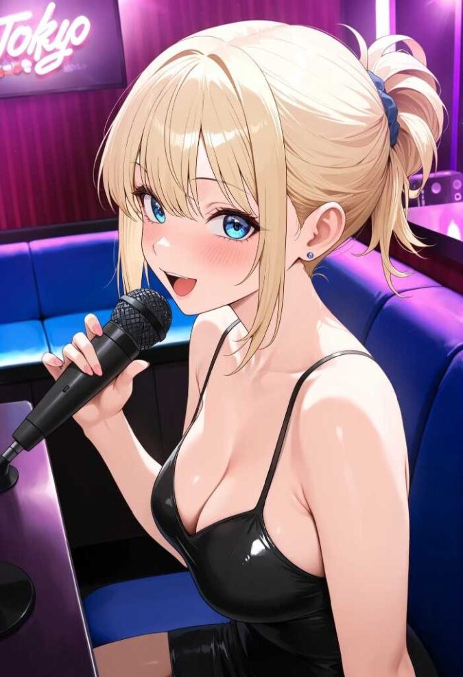 金髪美少女とのカラオケデート