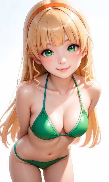 金髪美少女のビキニ姿