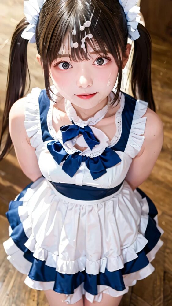 美少女メイドにぶっかけ