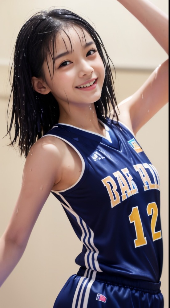 バスケットボール貧乳美少女